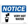 Signmission OSHA Sign, Very Hot Water With, 24in X 18in Decal, 24" W, 18" H, Landscape, OS-NS-D-1824-L-18873 OS-NS-D-1824-L-18873